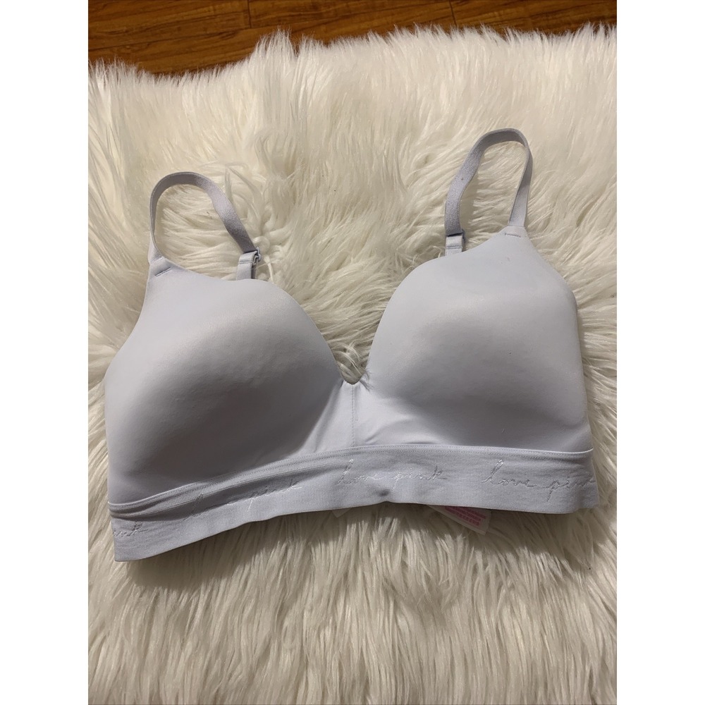 victoria s secret pink wear everywhere Wireless Lightly Lined T Shirt Bra 34D GR